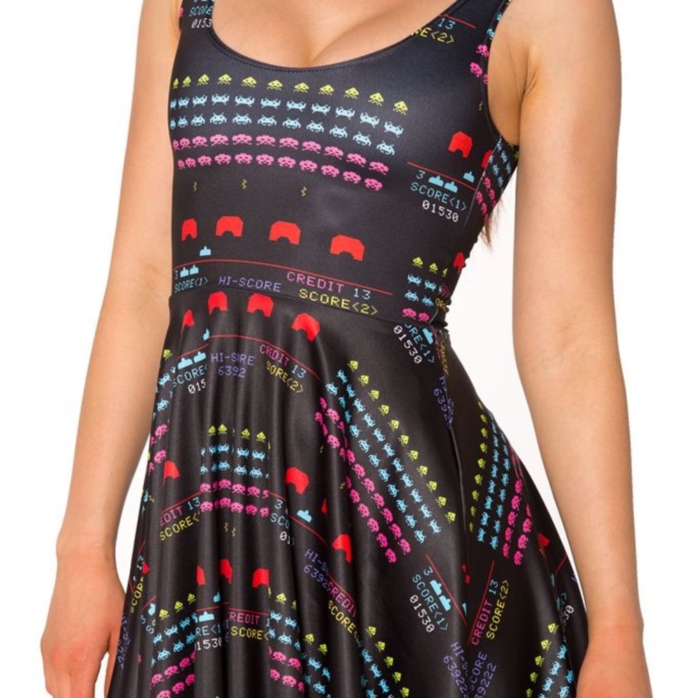 Space Invaders Retro Skater Dress